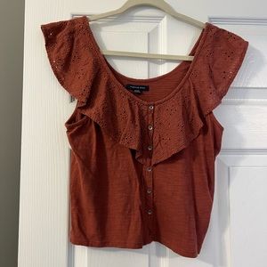 American eagle burnt orange tank size medium